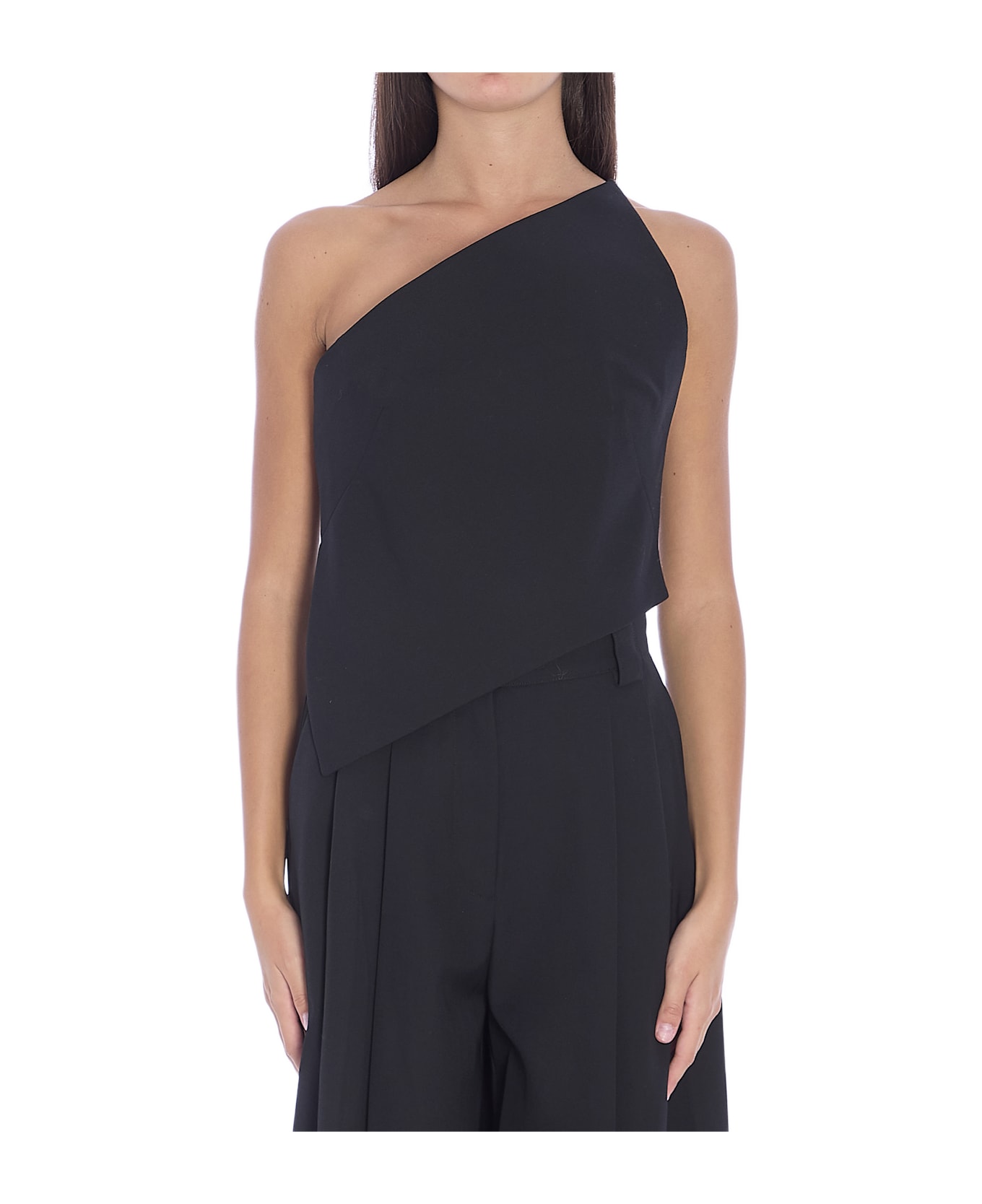Alexander Wang Pointed Hem Top - BLACK