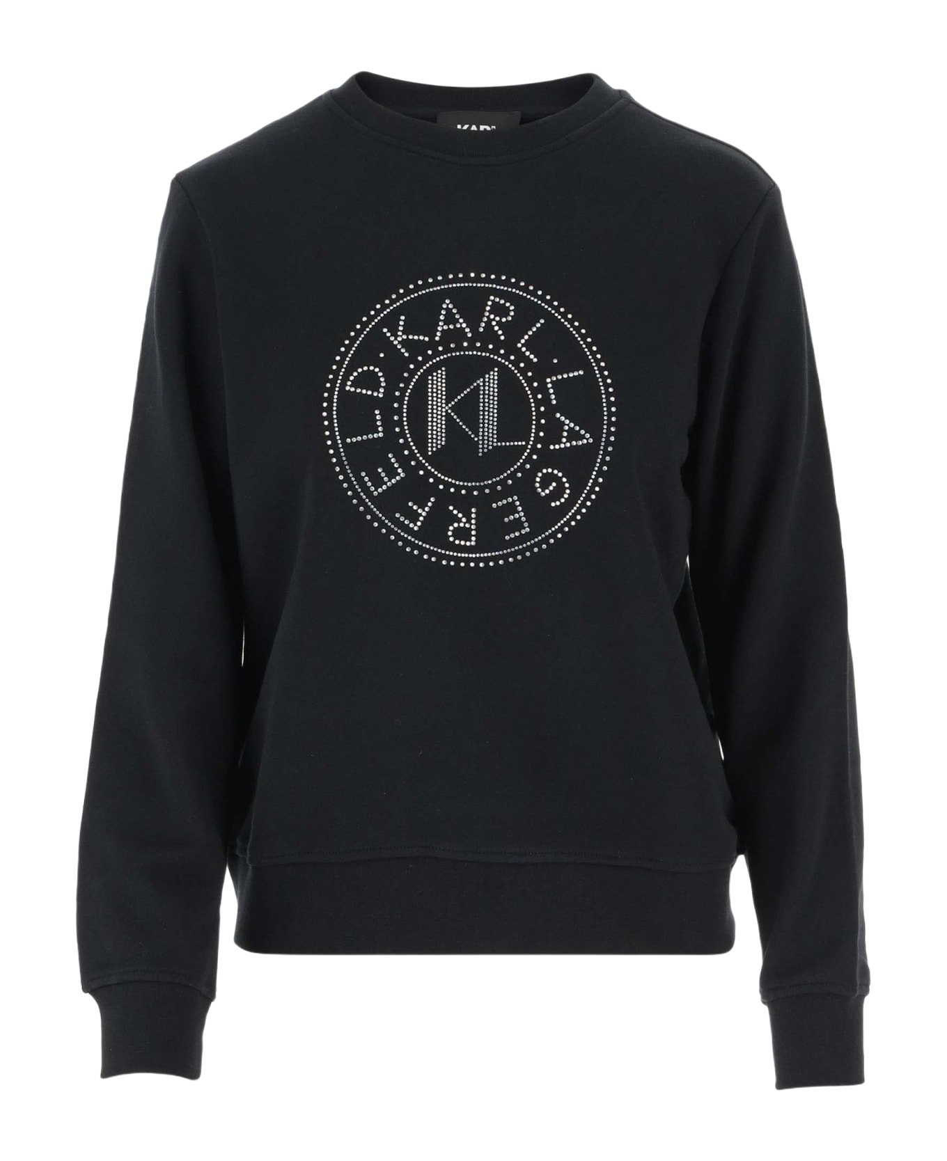Karl Lagerfeld Cotton Sweatshirt With Logo - Black