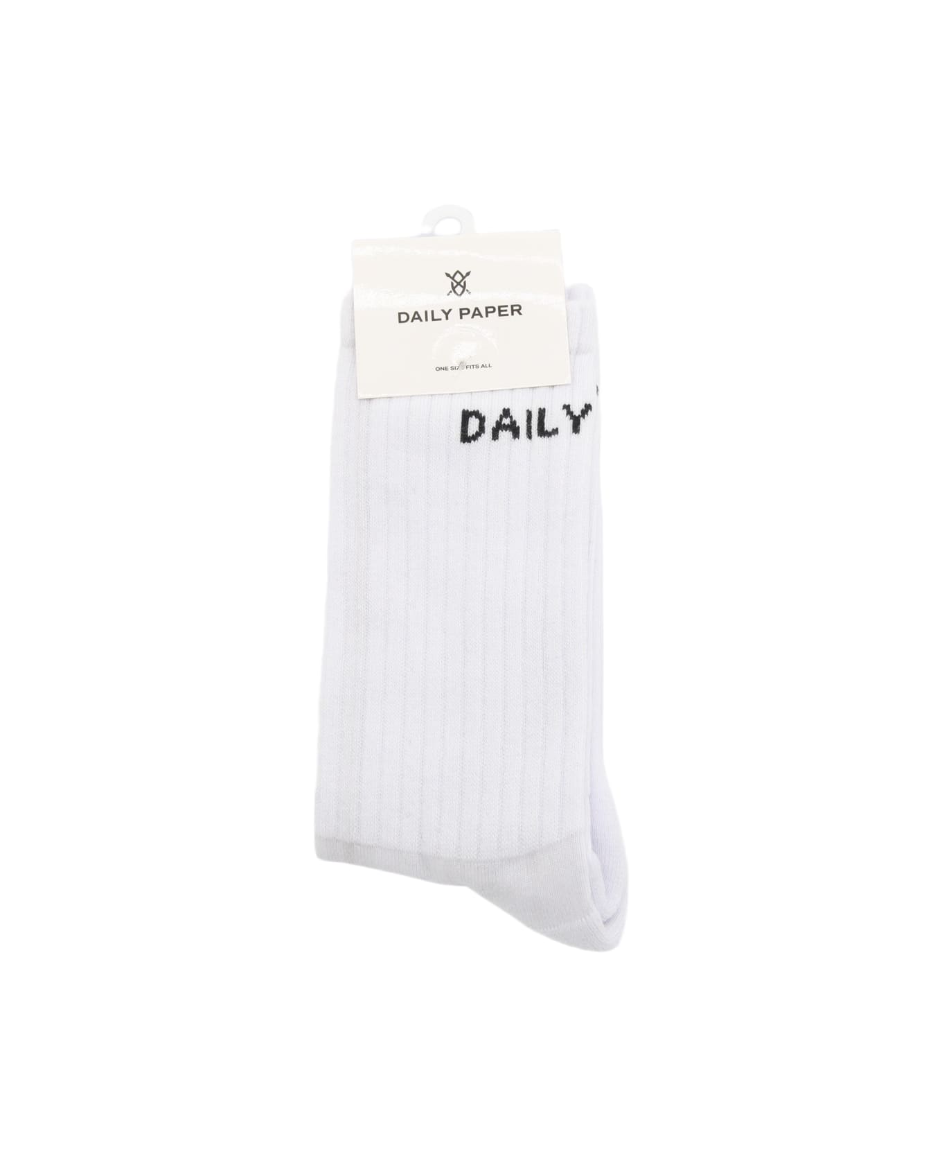 Daily Paper White Cotton Socks - White