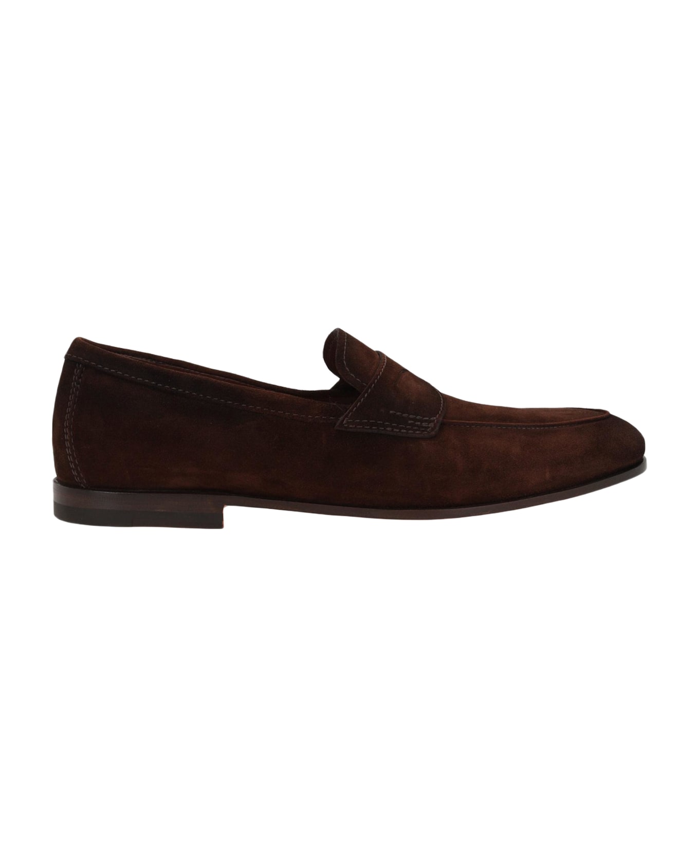 Santoni Carlos Loafers In Suede - Brown