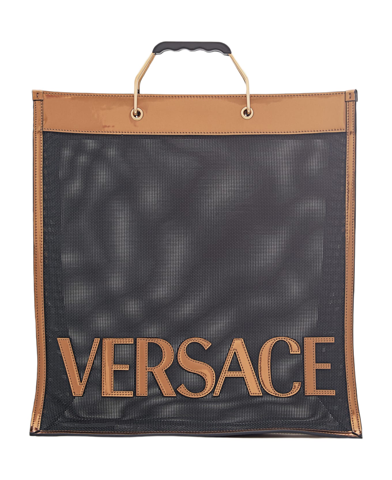 Versace Tote Bags Laminate - Black