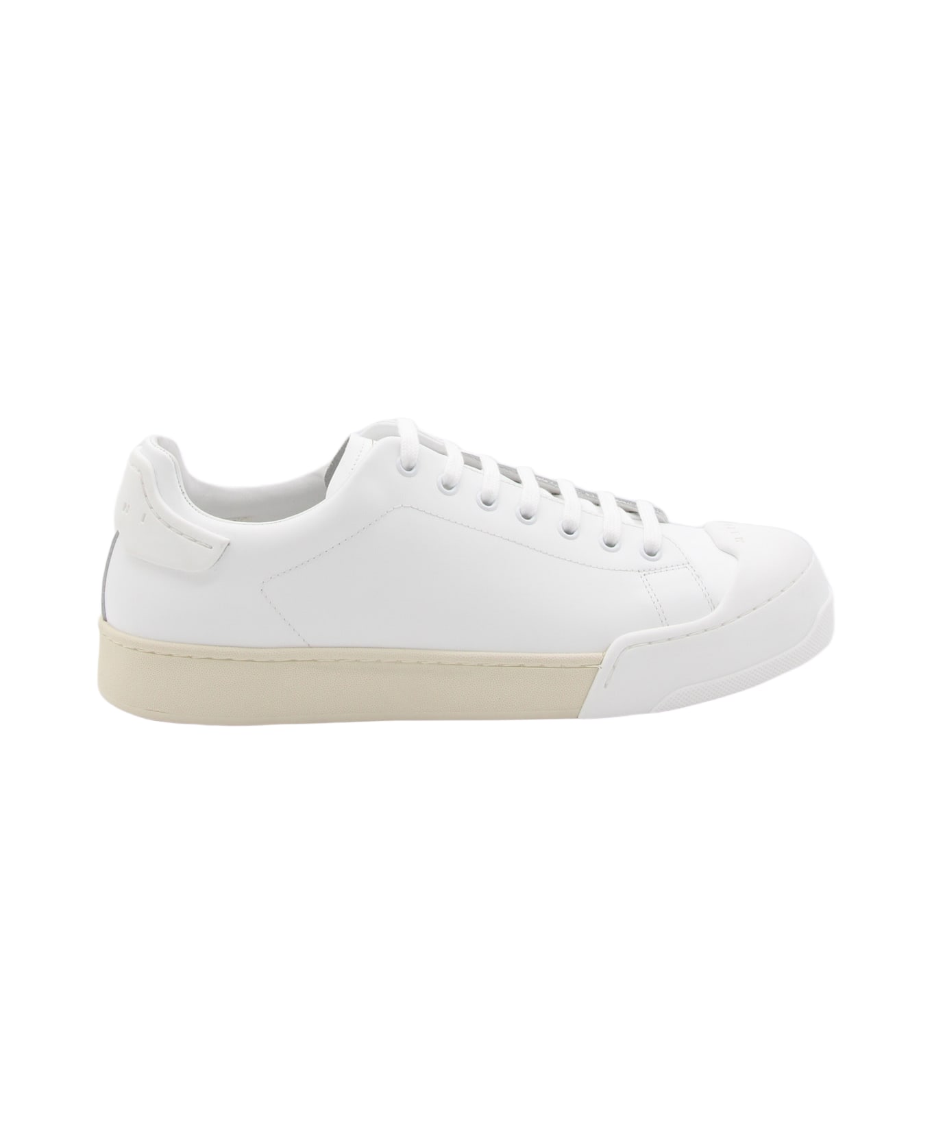 Marni White Leather Sneakers - LILY WHITE/LILY WHITE スニーカー