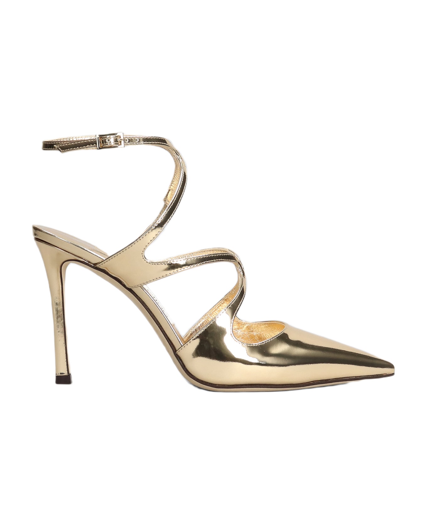 Jimmy Choo Azia Pump Pumps In Gold Patent Leather - gold