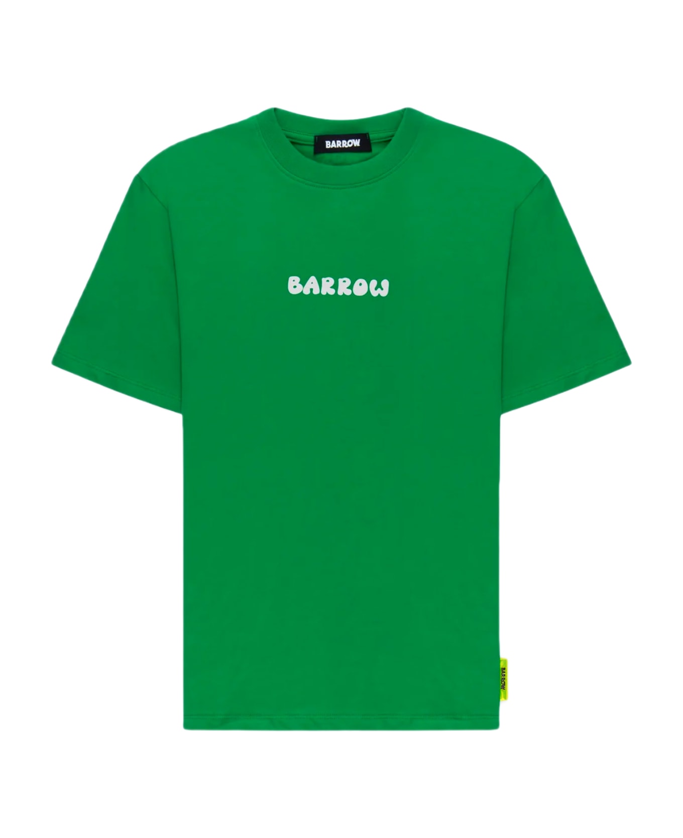 Barrow Jersey T-shirt Unisex Emerald green t-shirt with front logo and back graphic print - Verde