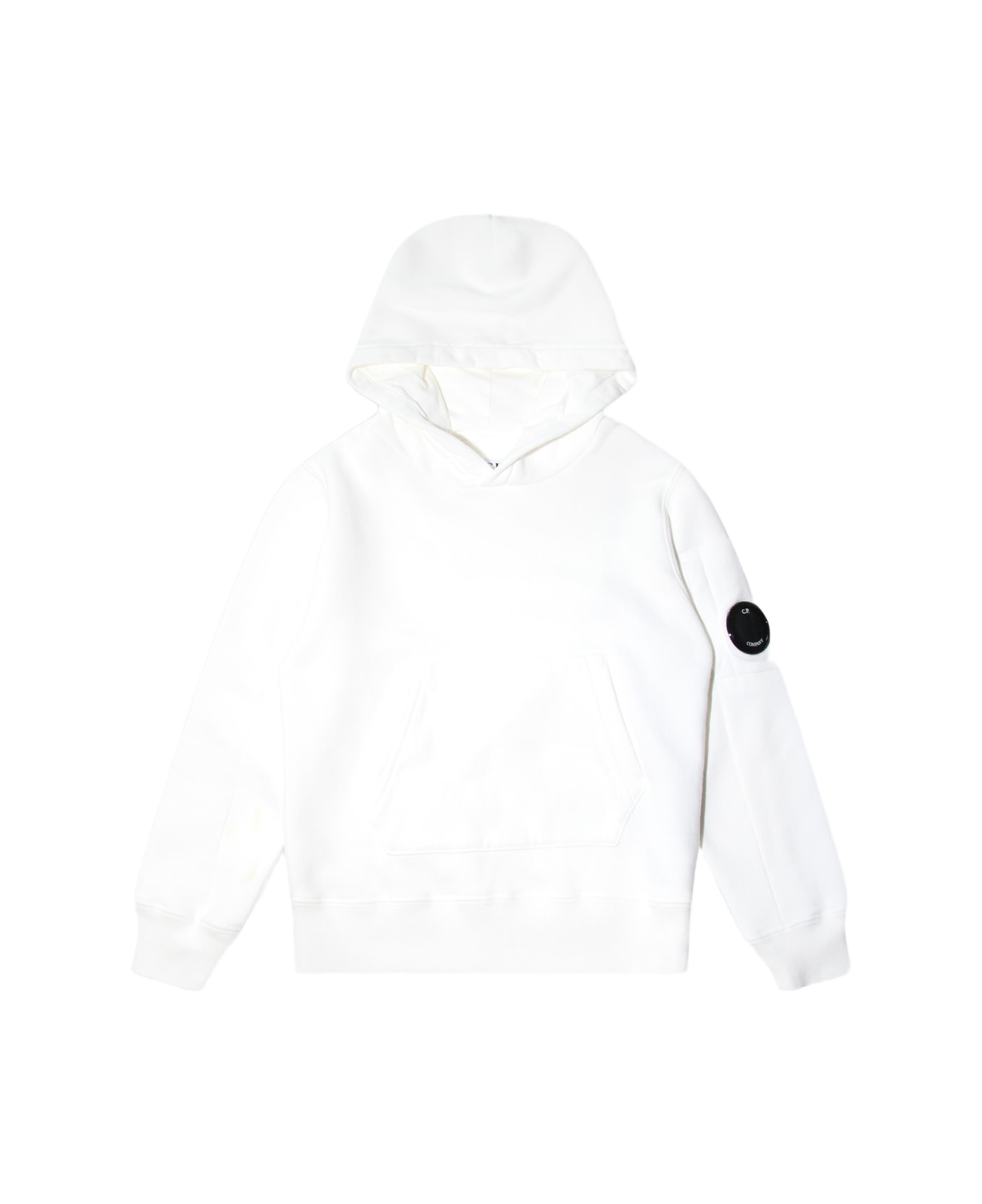 C.P. Company Gauze White Cotton Sweatshirt - GAUZE WHITE