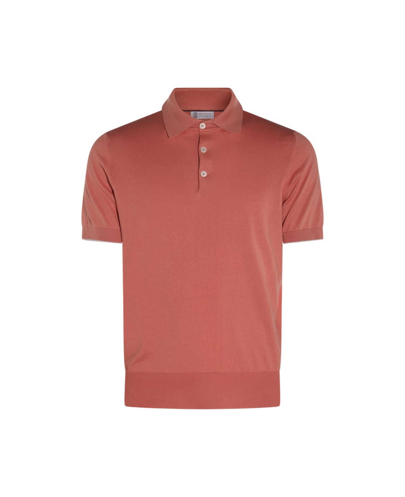 Brunello Cucinelli Pink Cotton Polo Shirt