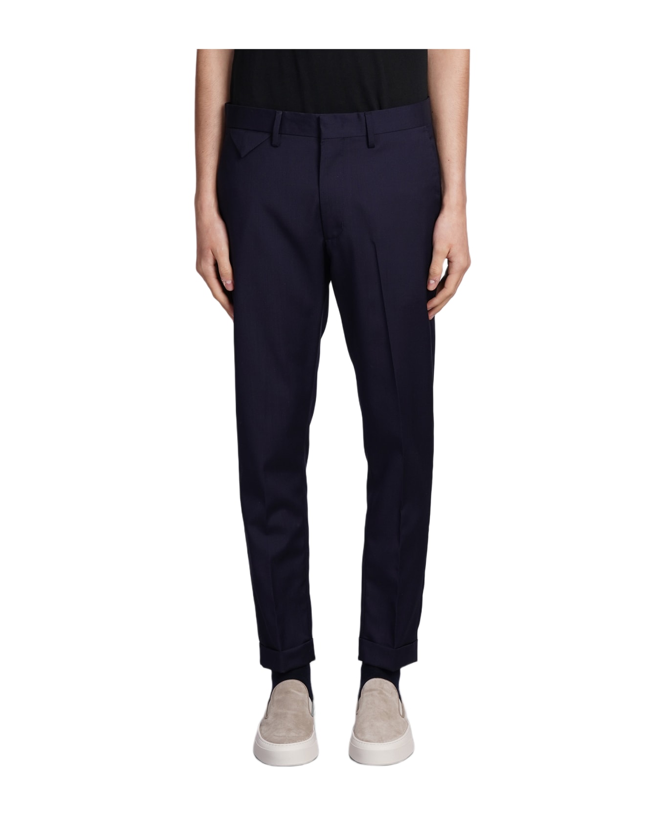 Low Brand Cooper T1.7 Tropical Pants In Blue Wool - blue ボトムス