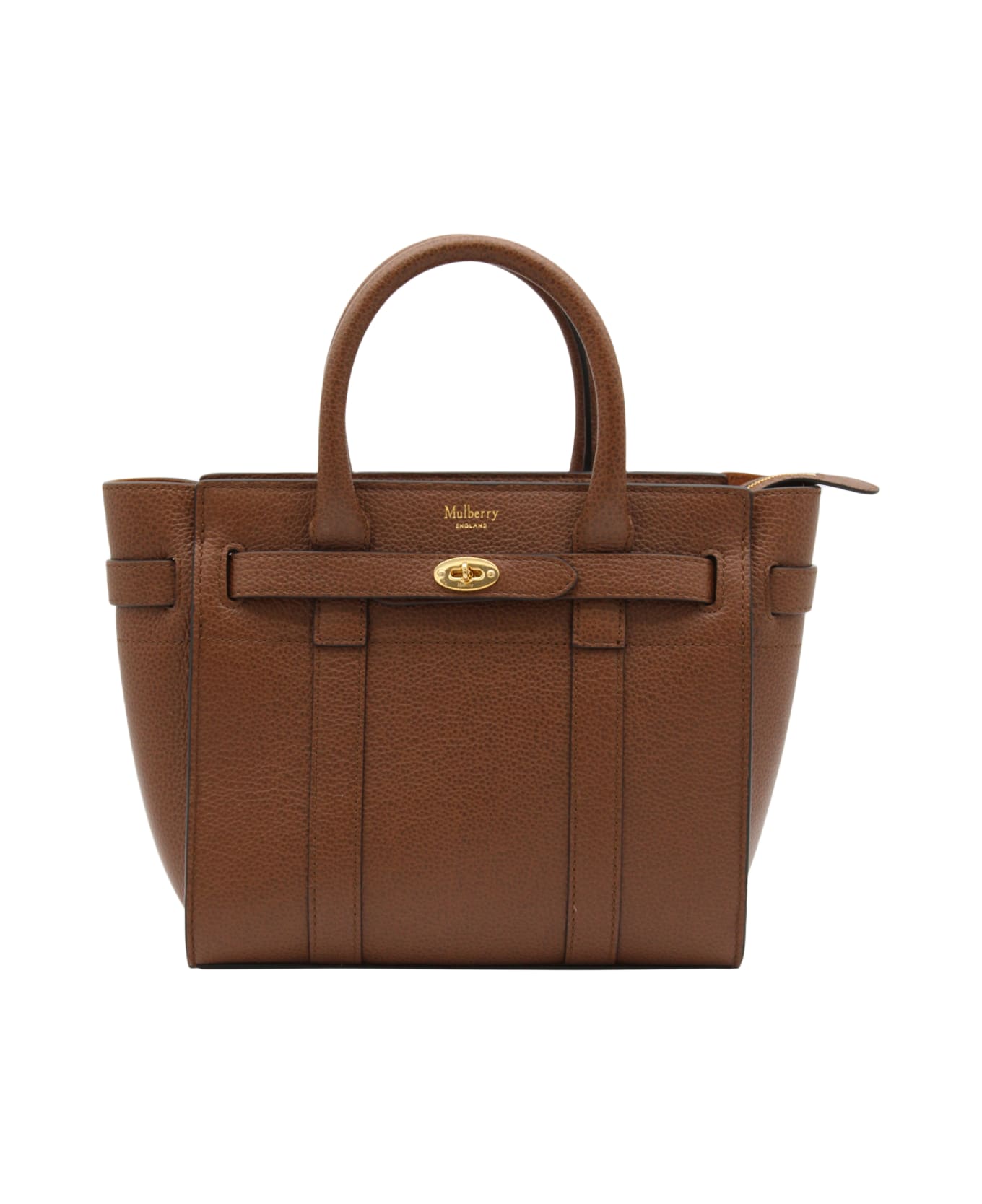 Mulberry Brown Leather Bayswater Handle Bag - OAK