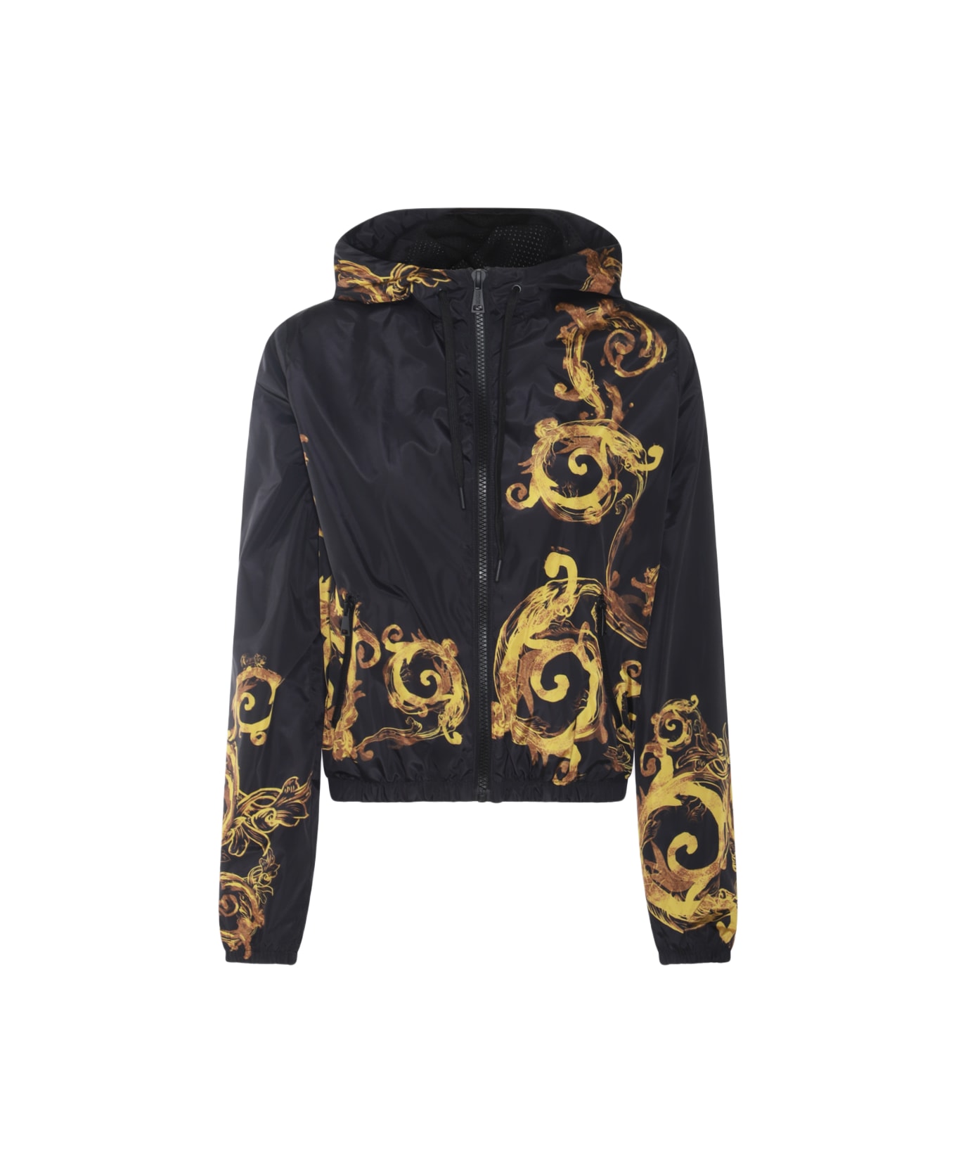 Versace Jeans Couture Black And Gold Casual Jacket - Black