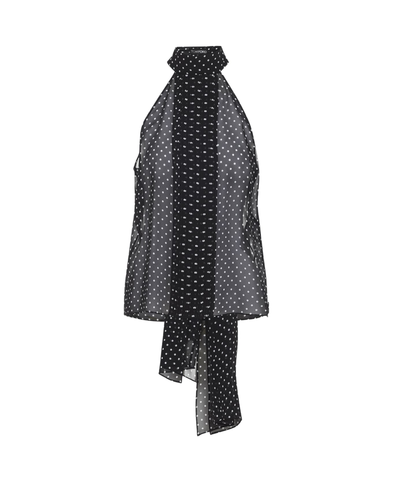 Tom Ford Polka Dot Top - Nwg Black Off White