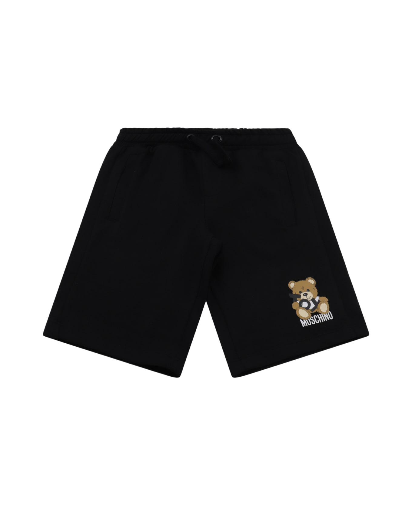 Moschino Black Cotton Shorts - NERO/BLACK