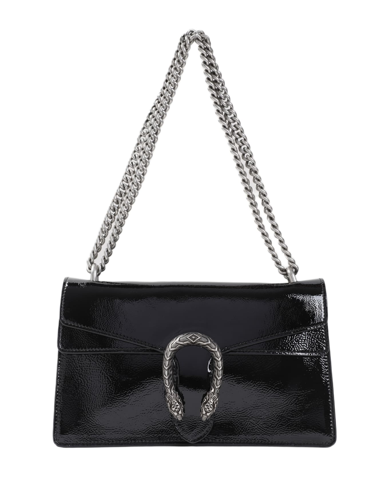 Gucci Black Leather Small Dionysus Shoulder Bag - NERO