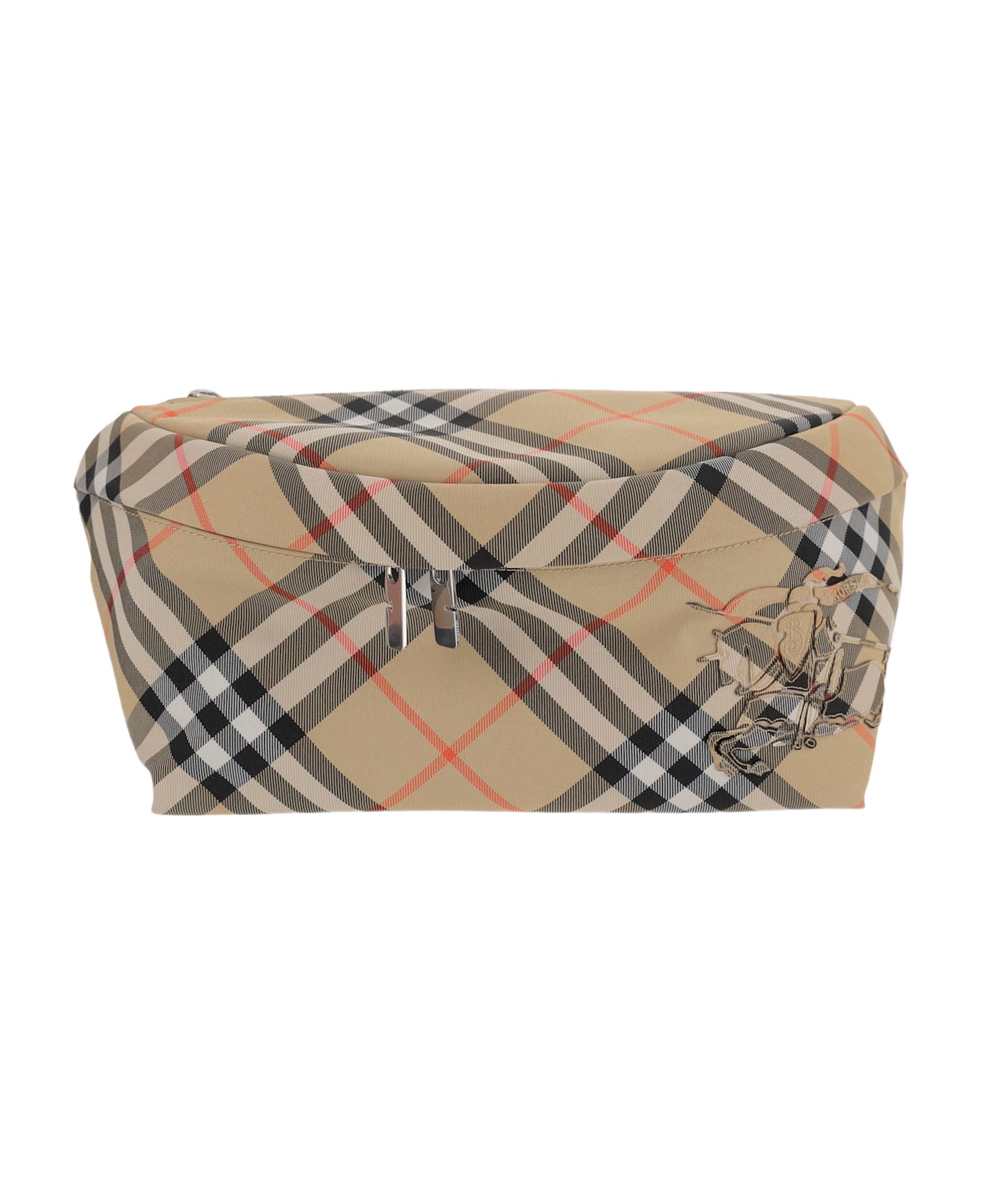 Burberry Pouch With Check Pattern - Red
