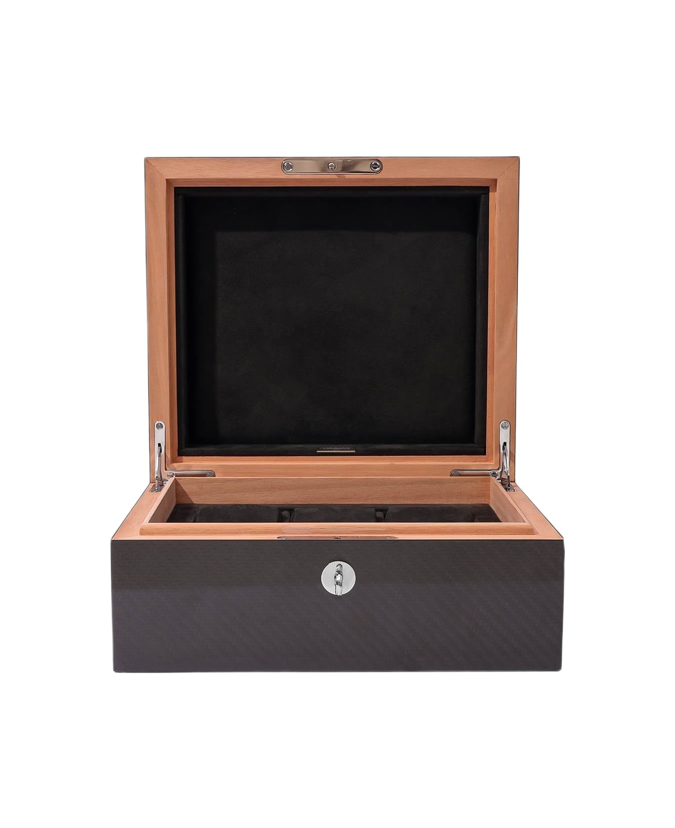 Larusmiani Montecarlo Carbon Fiber Watch Holder Watch - Black