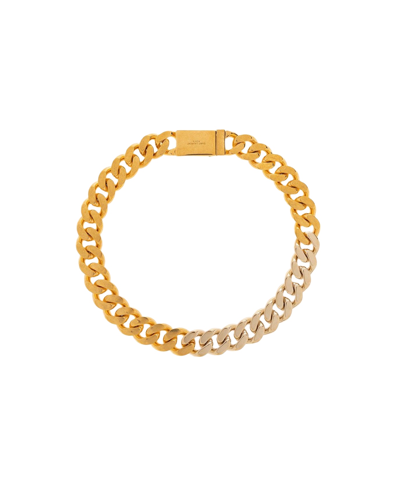 Saint Laurent Chain-linked Contrasted Necklace
