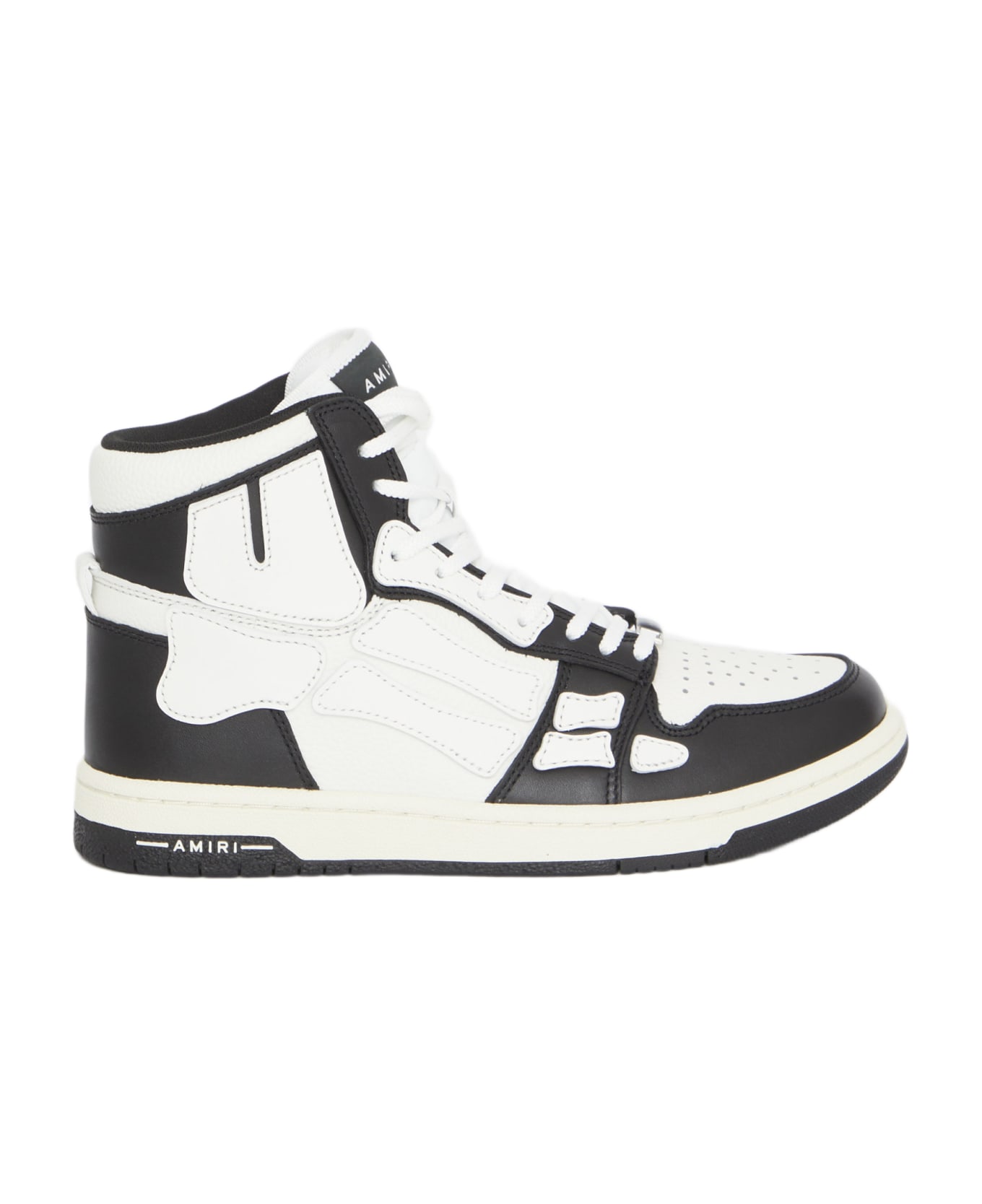 AMIRI Skel-top Hi Sneakers - BLACK WHITE