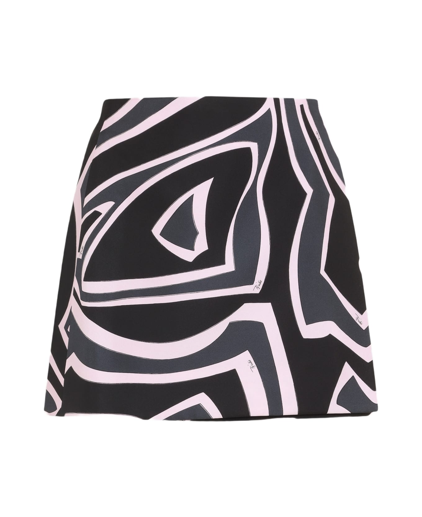 Pucci Silk Mini Skirt - Black Pink