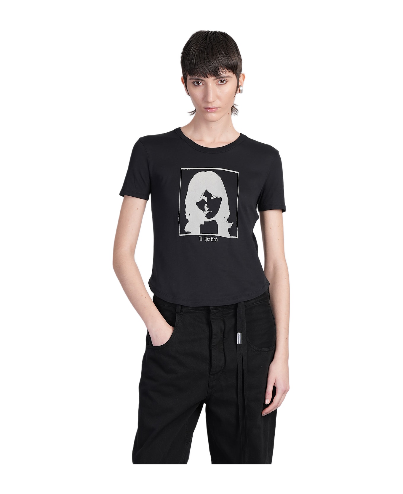 Ann Demeulemeester T-shirt In Black Cotton - black
