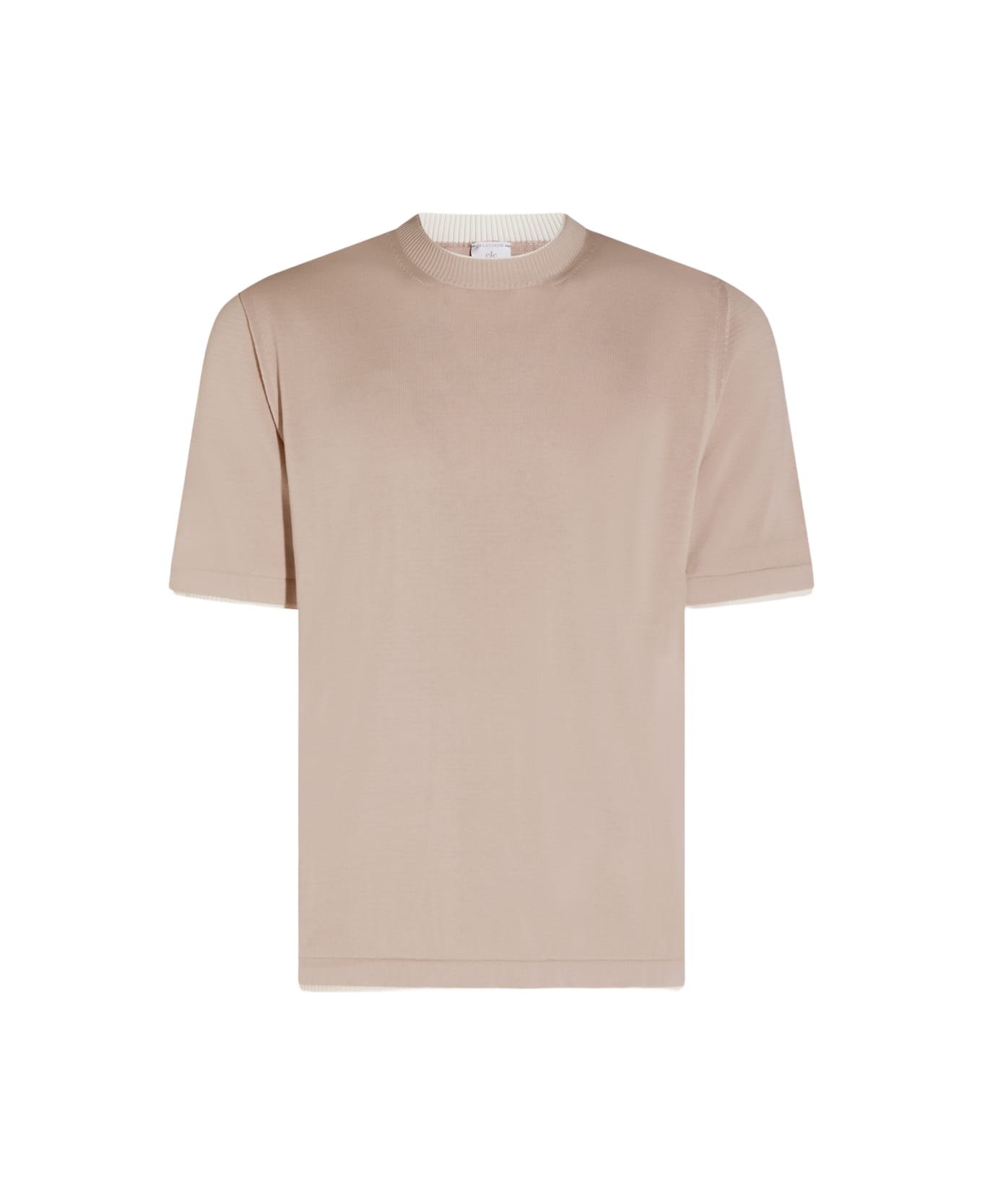Eleventy Sand Cotton T-shirt - SABBIA-BIANCO