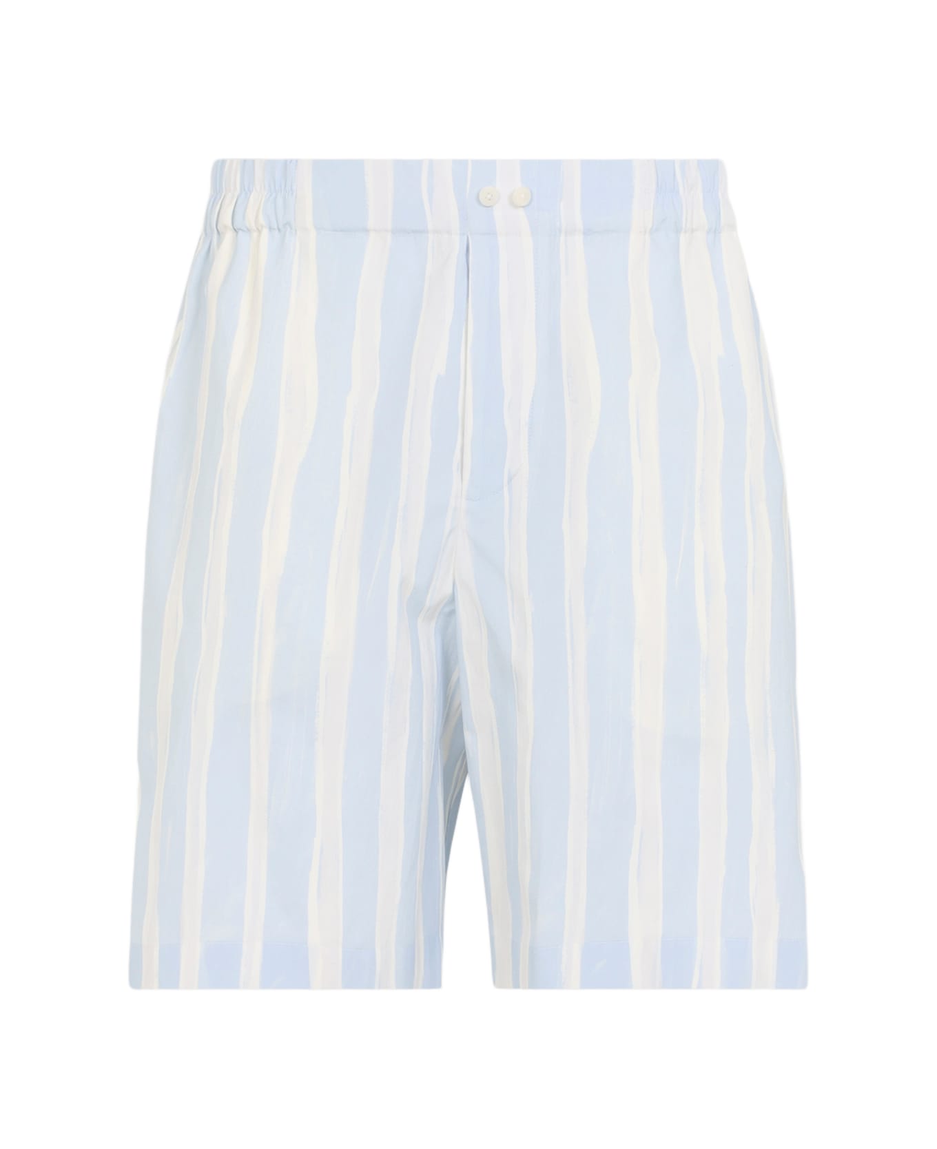Jacquemus Calecon Shorts - Gt Blue Beige Gouache Print