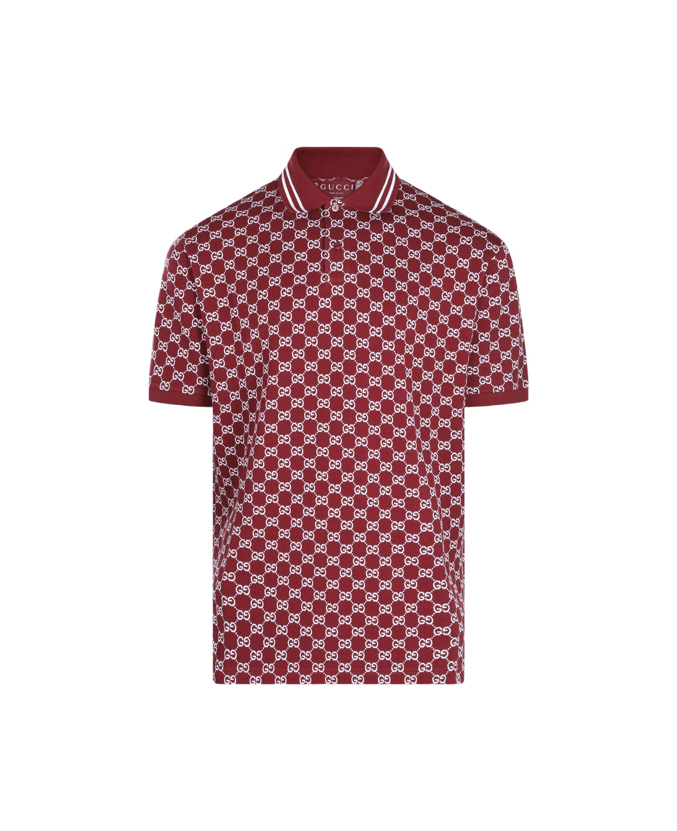 Gucci Red Ancora Cotton Polo Shirt - ROSSOANCORAWHITEM