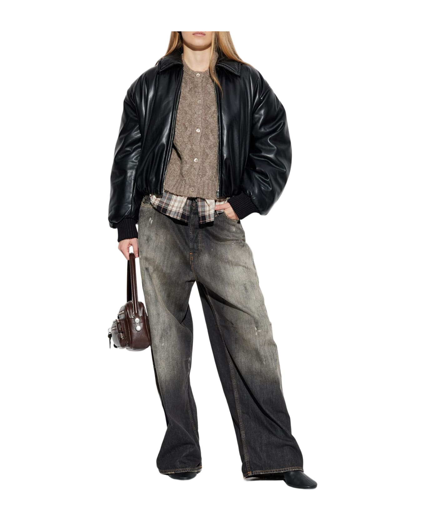 Acne Studios Faux Leather Jacket - Black