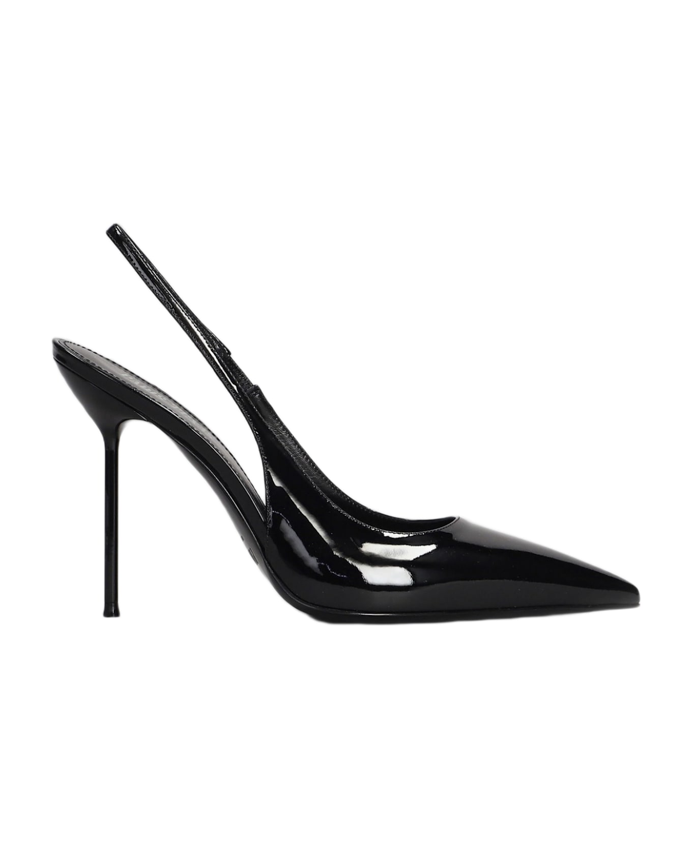 Paris Texas Lidia Slingback Pumps In Black Patent Leather - black