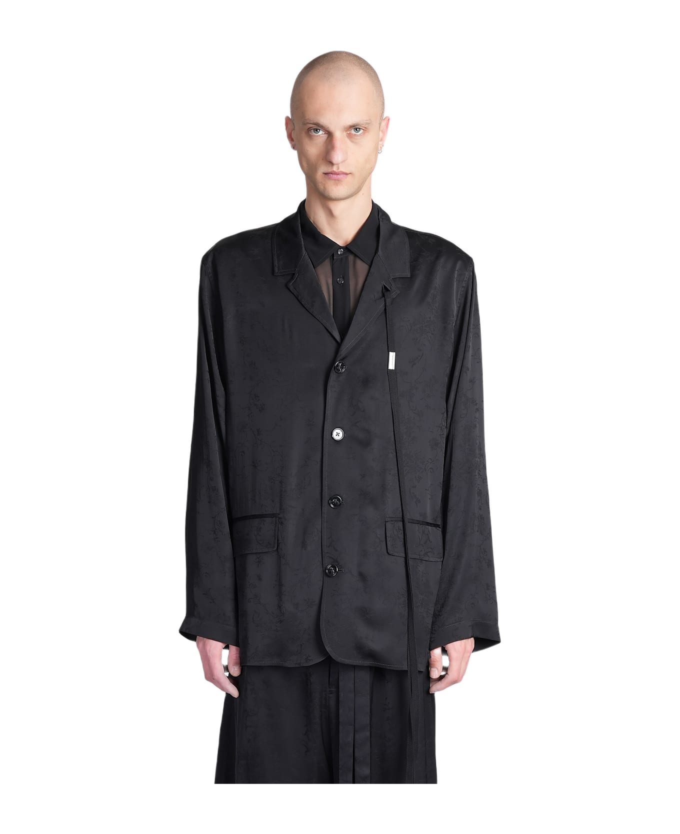 Ann Demeulemeester Nilas Blazer In Black Viscose - black