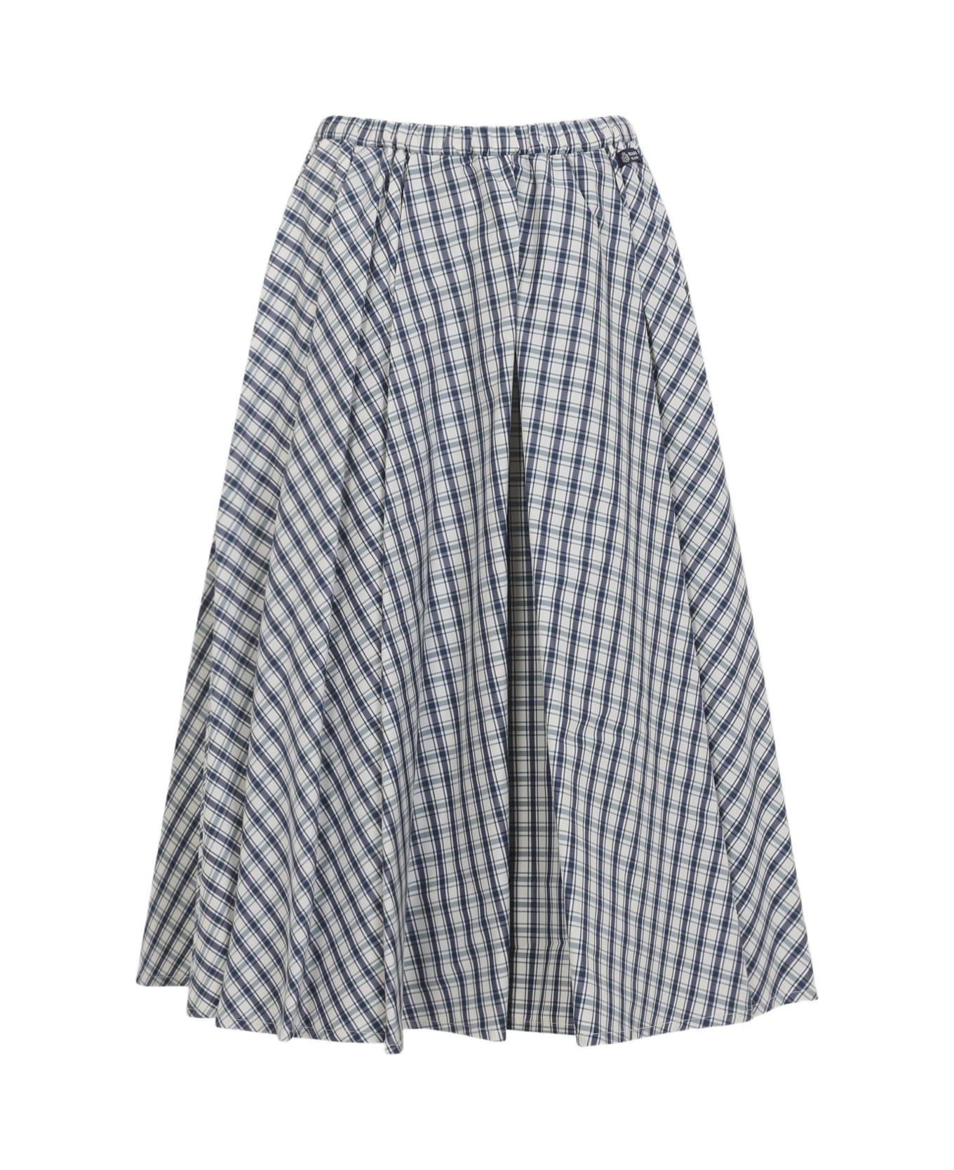 Prada Cotton Midi Skirt - Avorio Blu