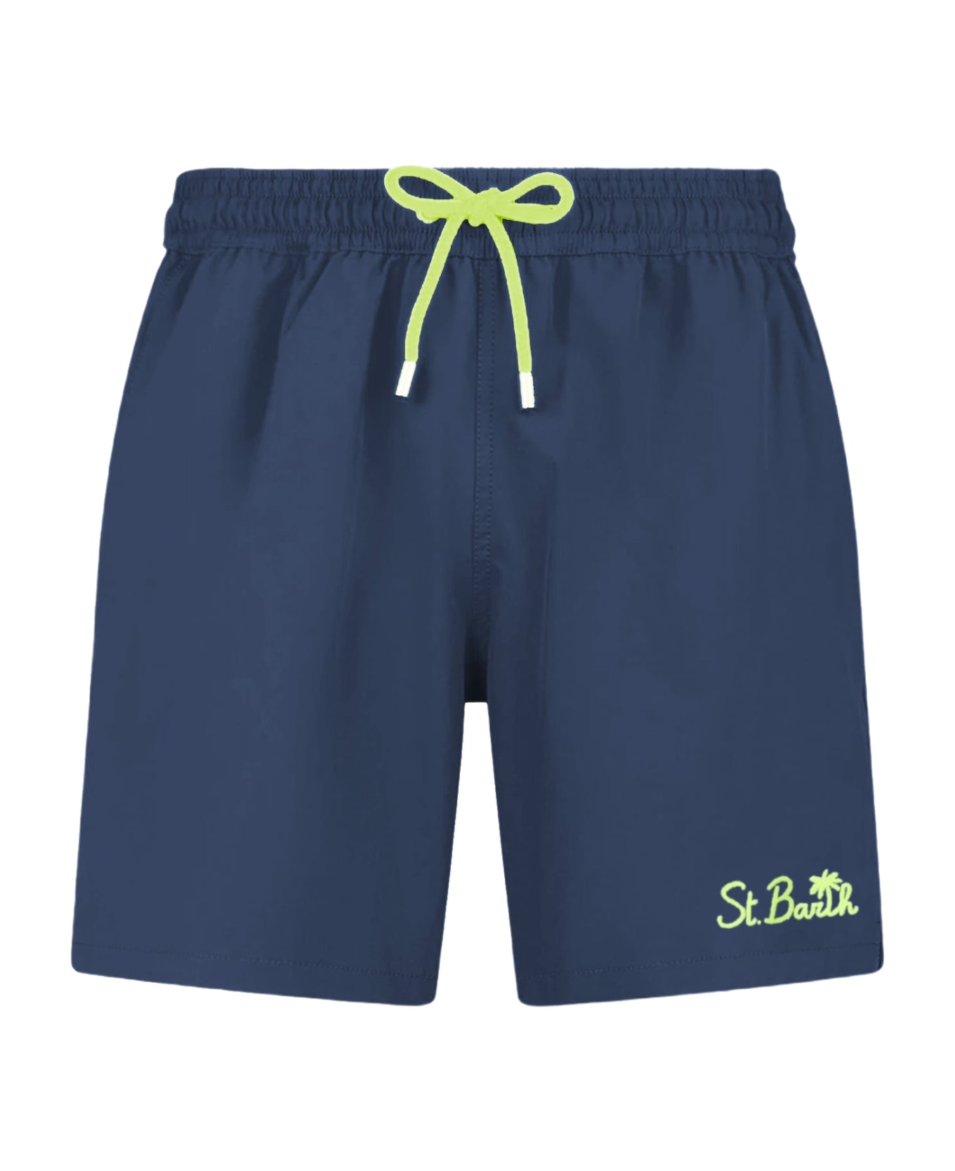 MC2 Saint Barth Man Blue Navy Comfort Swim Shorts - BLUE