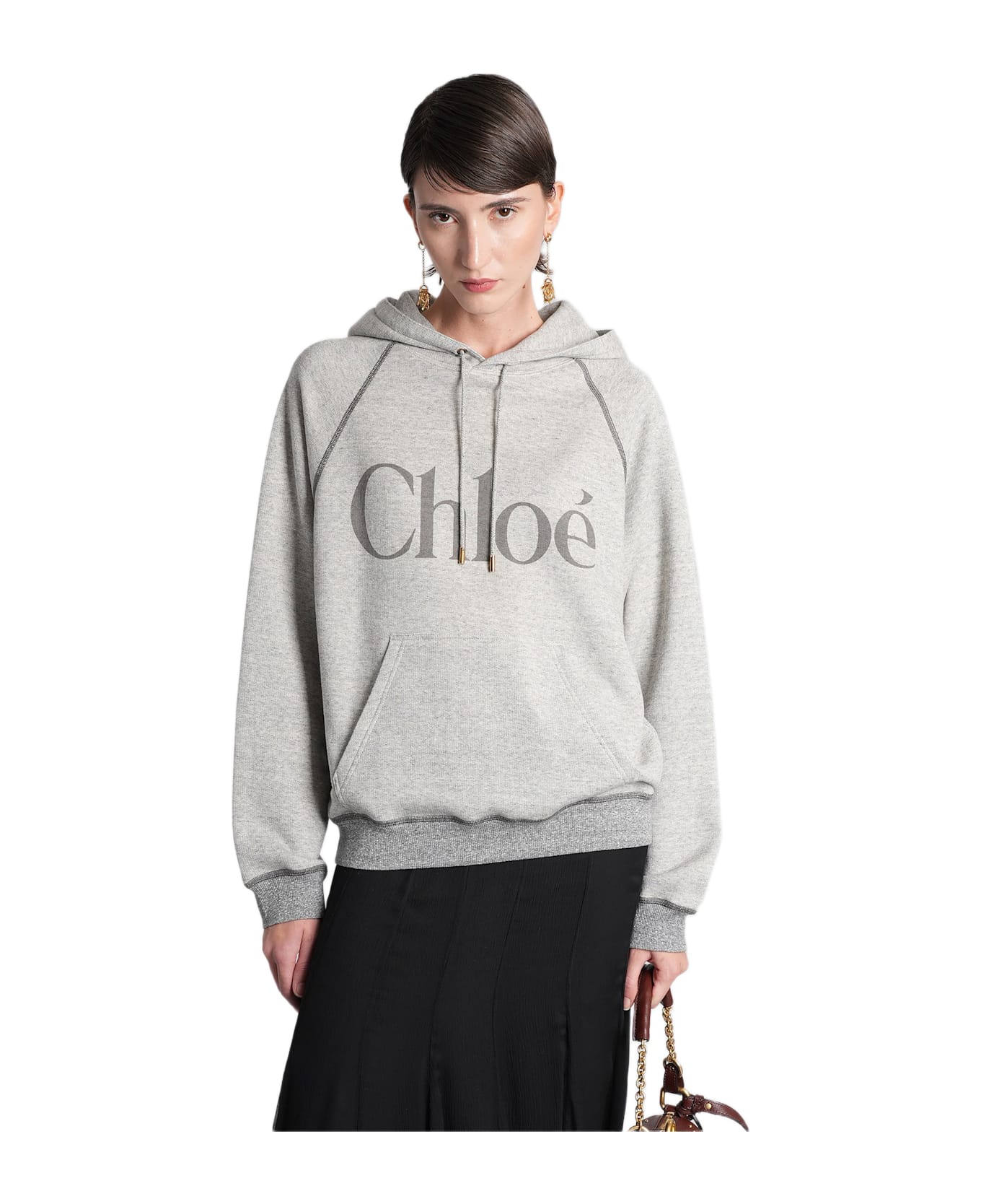 Chloé Knitwear In Grey Cotton - grey