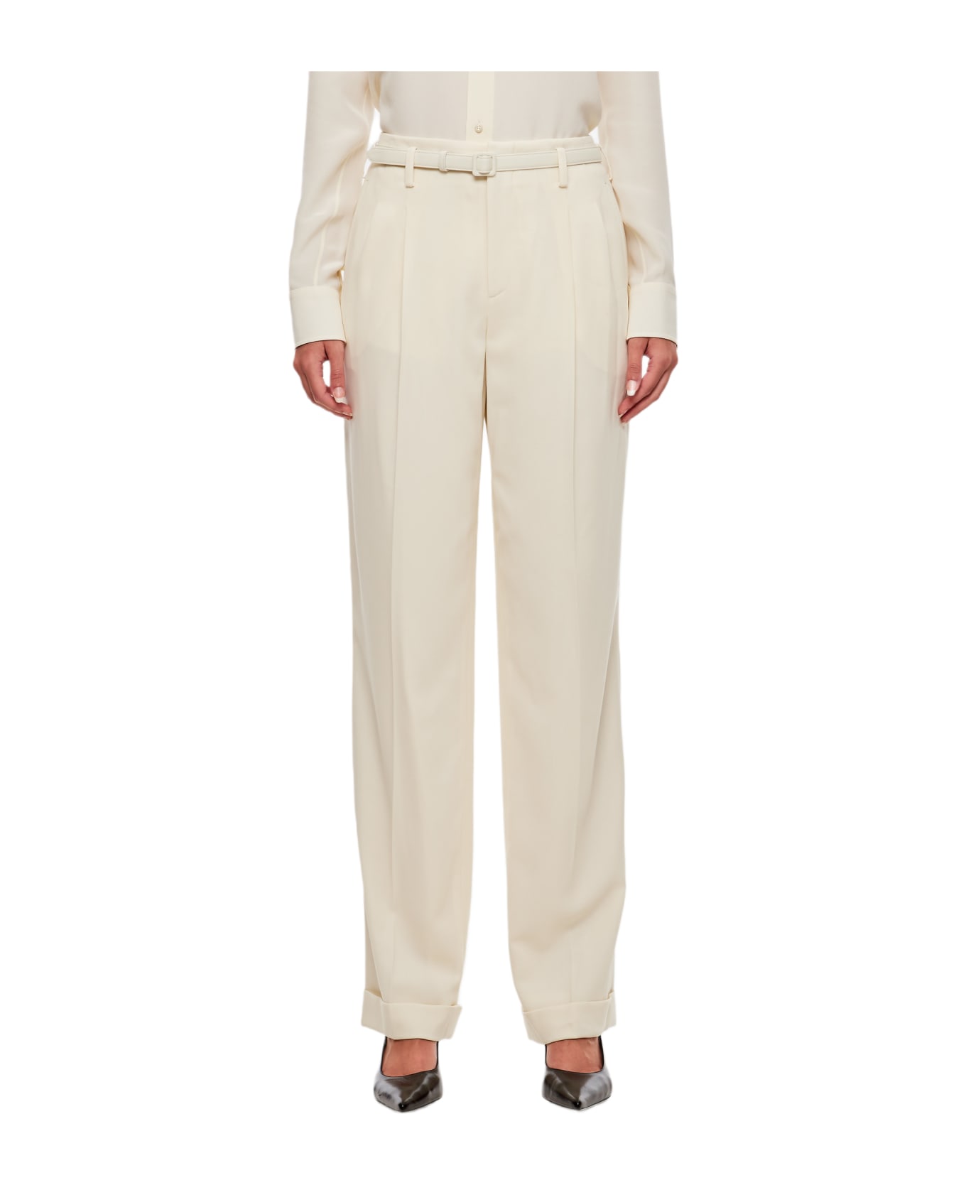 Ralph Lauren Stamford Pleated Pants - White