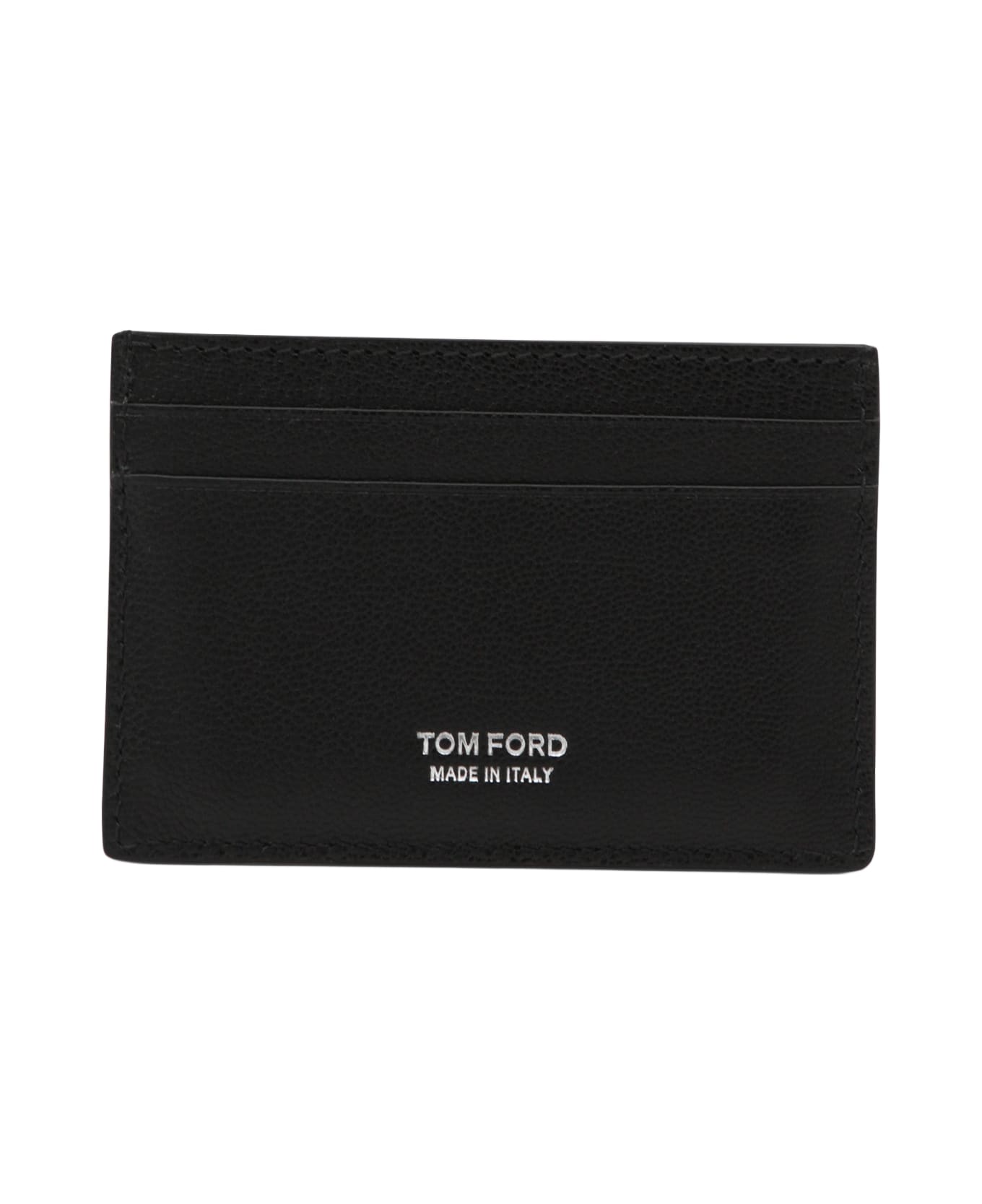 Tom Ford Black Leather Card Holder - Black