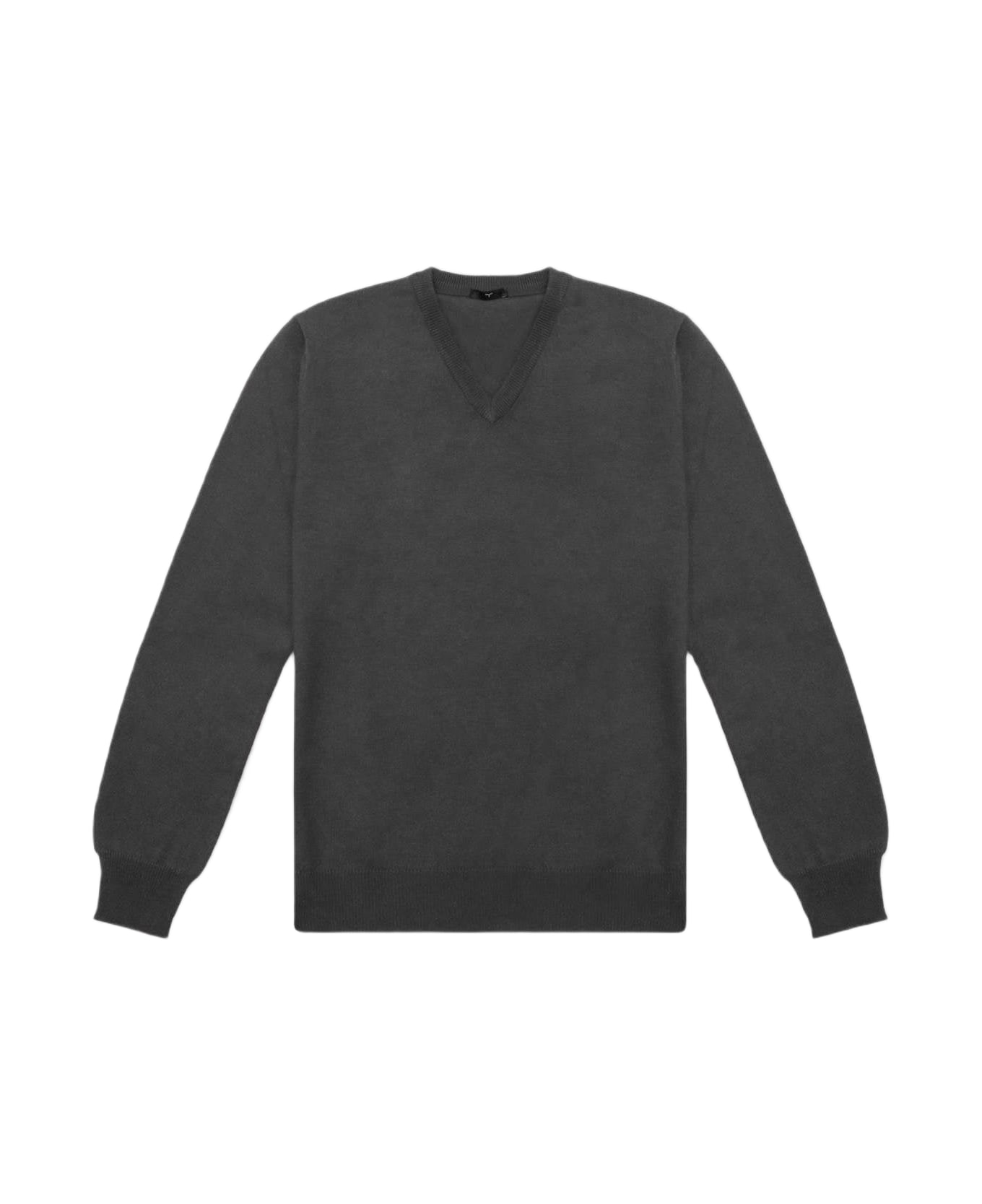 Larusmiani V-neck Sweater Bachelor Sweater - Grey フリース