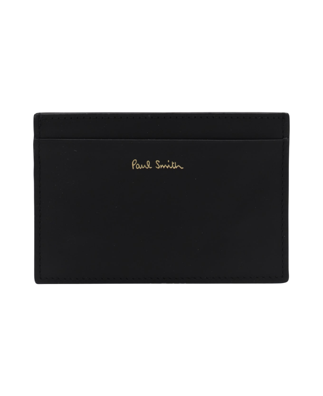 Paul Smith Black Leather Card Holder - Black