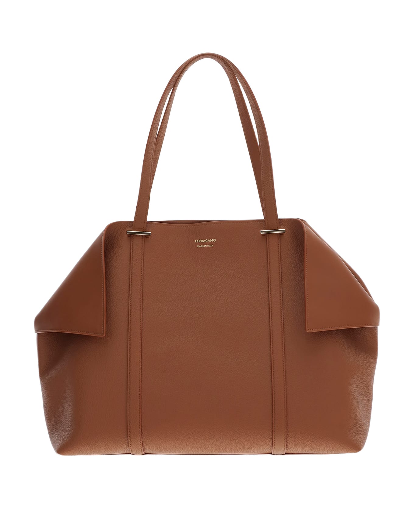 Ferragamo Leather Shoulder Bag - Brown