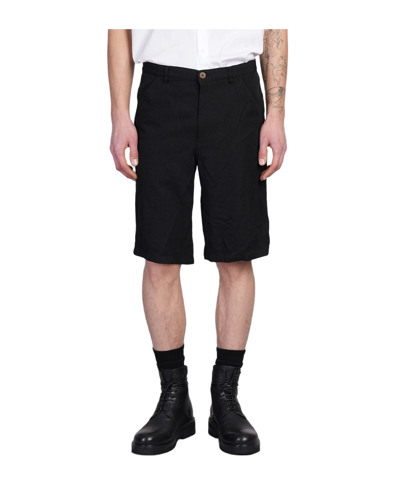 Comme des Garçons Shirt Shorts In Black Polyester - black