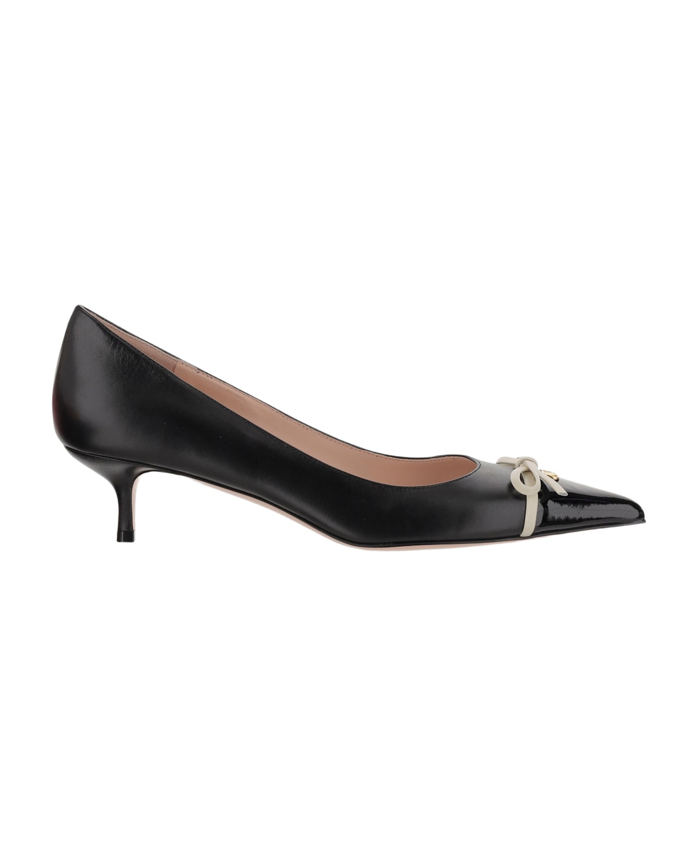 Valentino Garavani Leather Pumps With Bow - Black