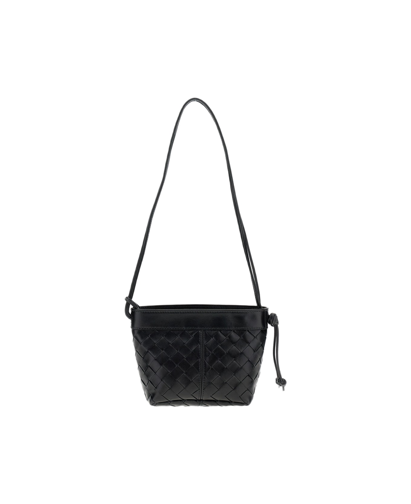 Bottega Veneta Flip Flap Pattern Bag - Black