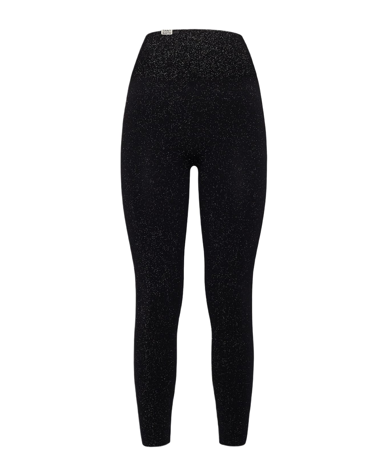 MC2 Saint Barth Black Lurex Legging Avice - BLACK