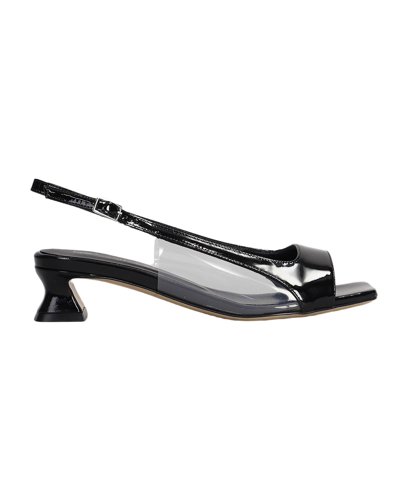 Alchimia Sandals In Black Patent Leather - black