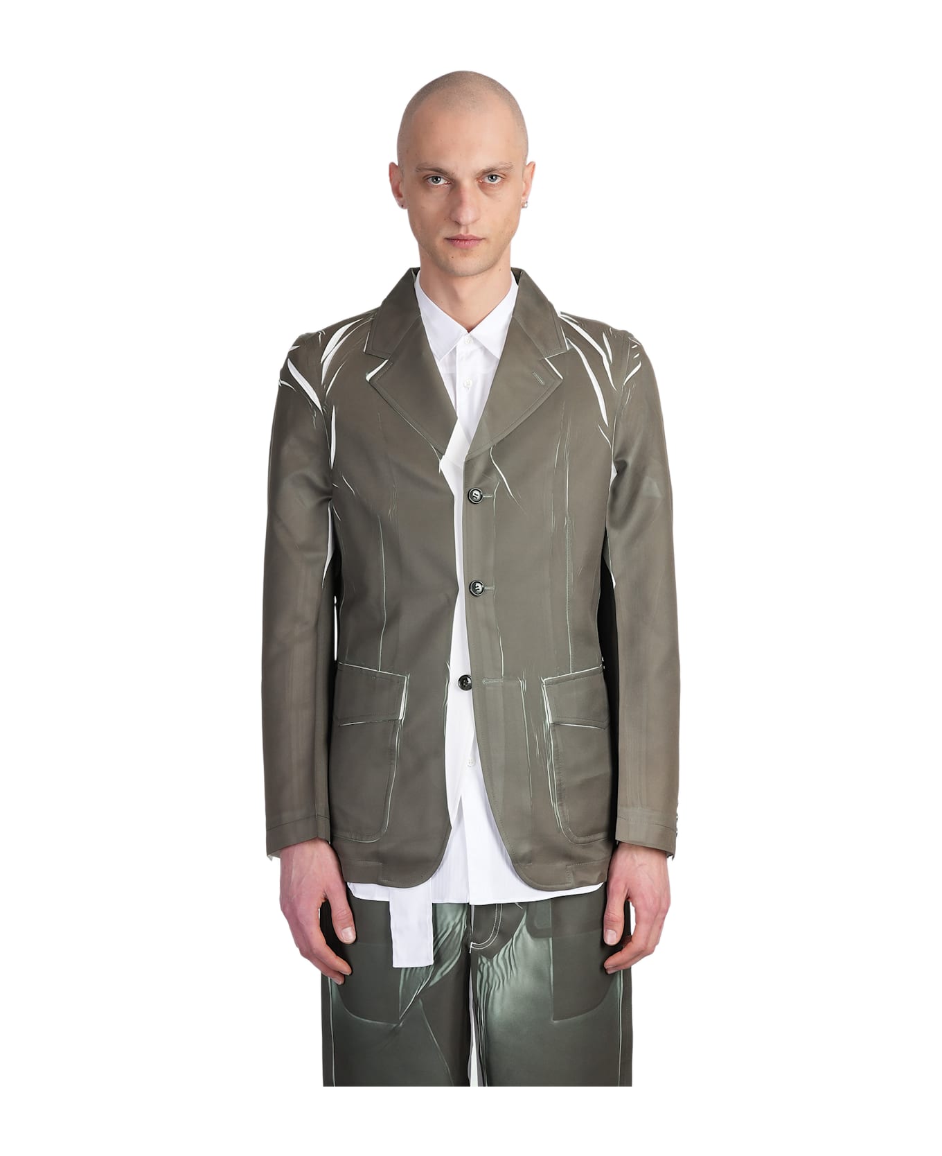 Comme des Garçons Shirt Blazer In Green Polyester - green
