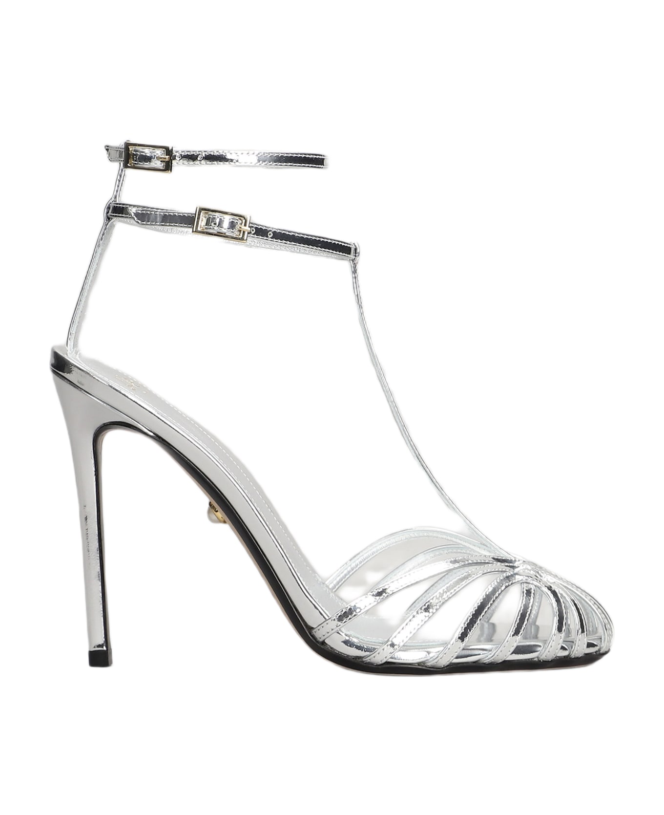 Alevì Stella 110 Sandals In Silver Leather - SILVER