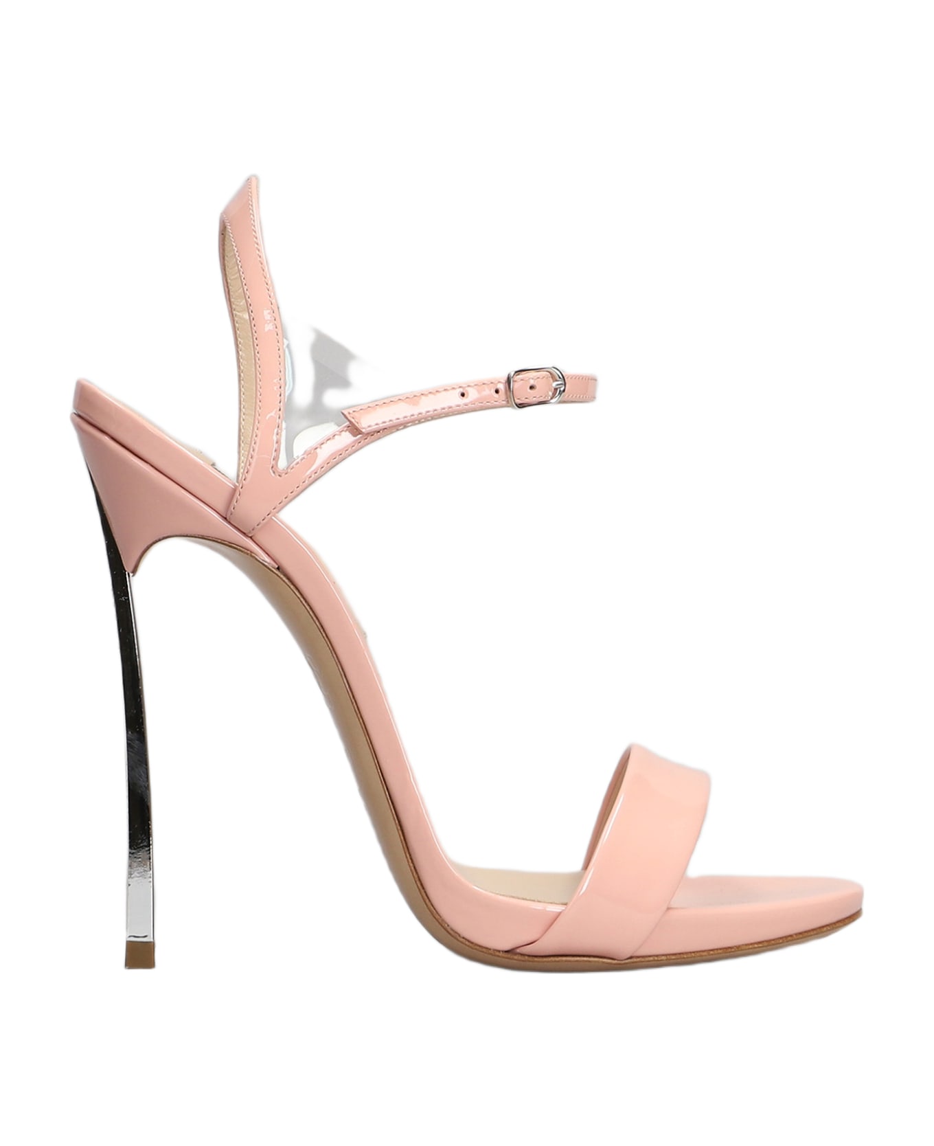 Casadei Sandals In Rose-pink Patent Leather - rose-pink
