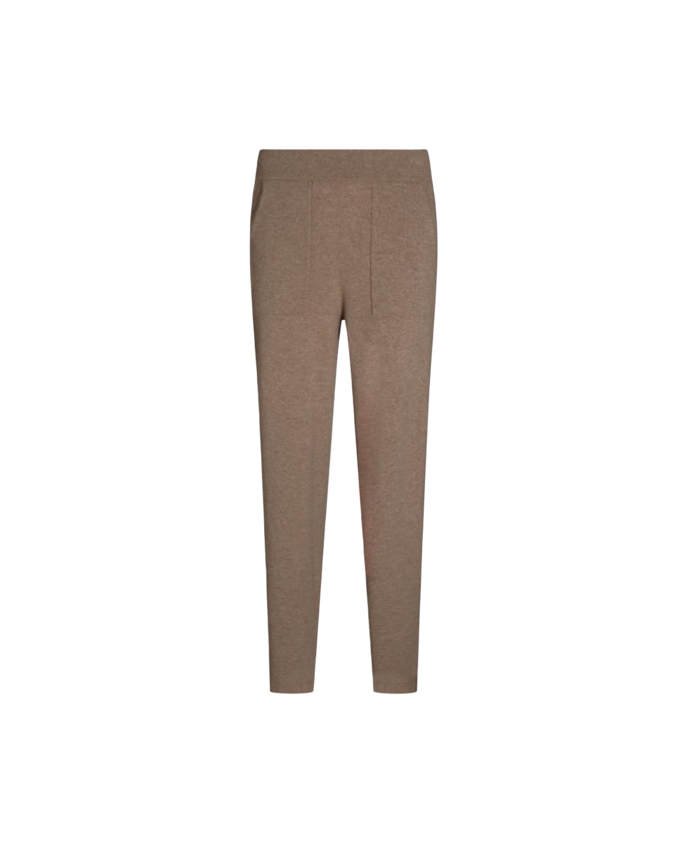 Malo Beige Cashmere Pants - Brown