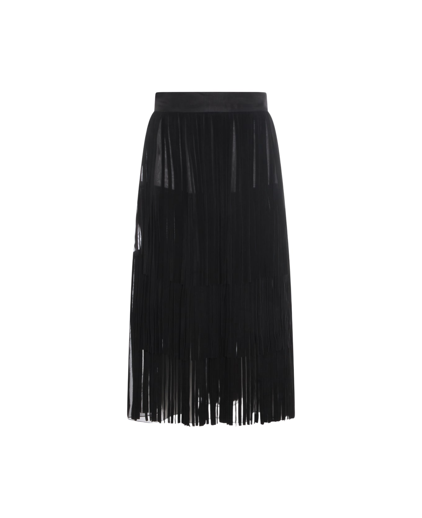 Dolce 
Gabbana Black Silk Skirt - Black