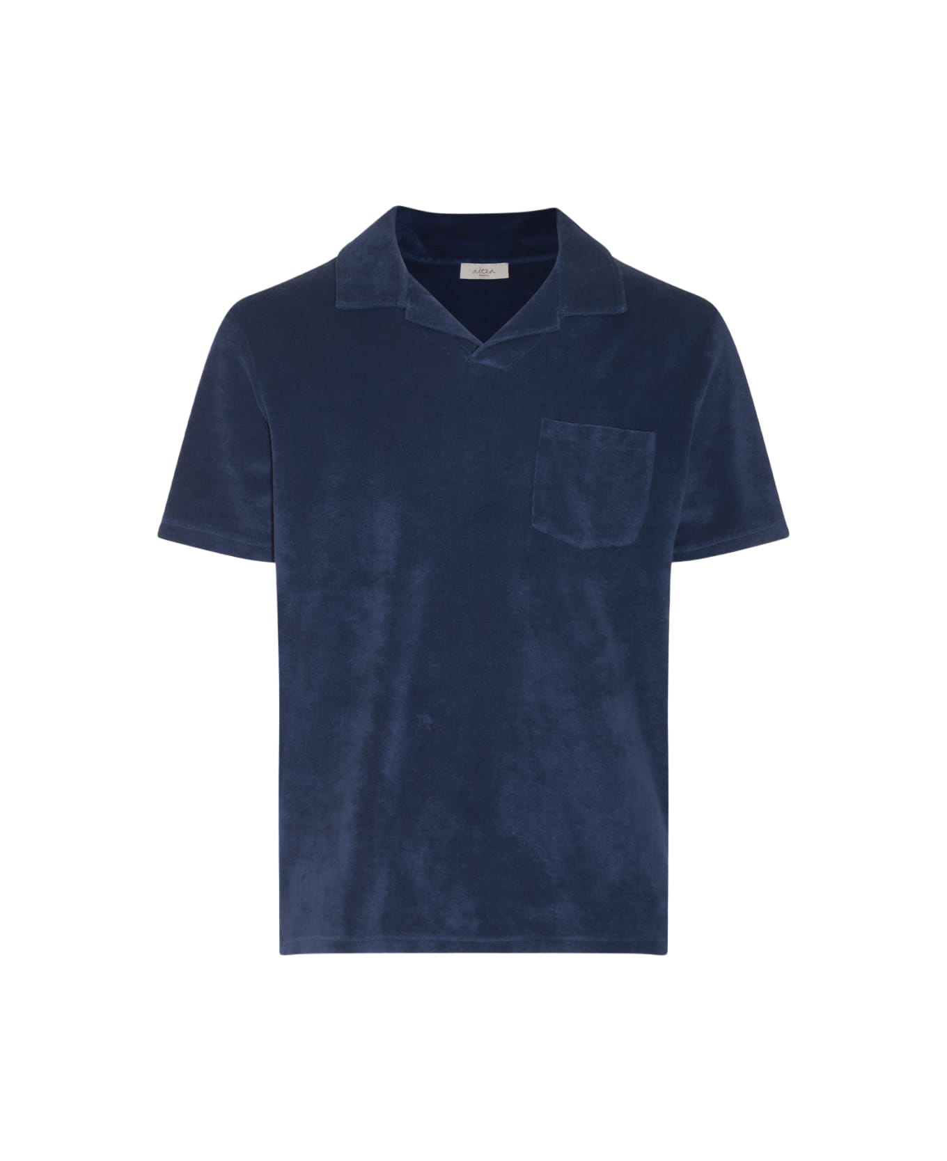Altea Blue Cotton Polo Shirt - Blue