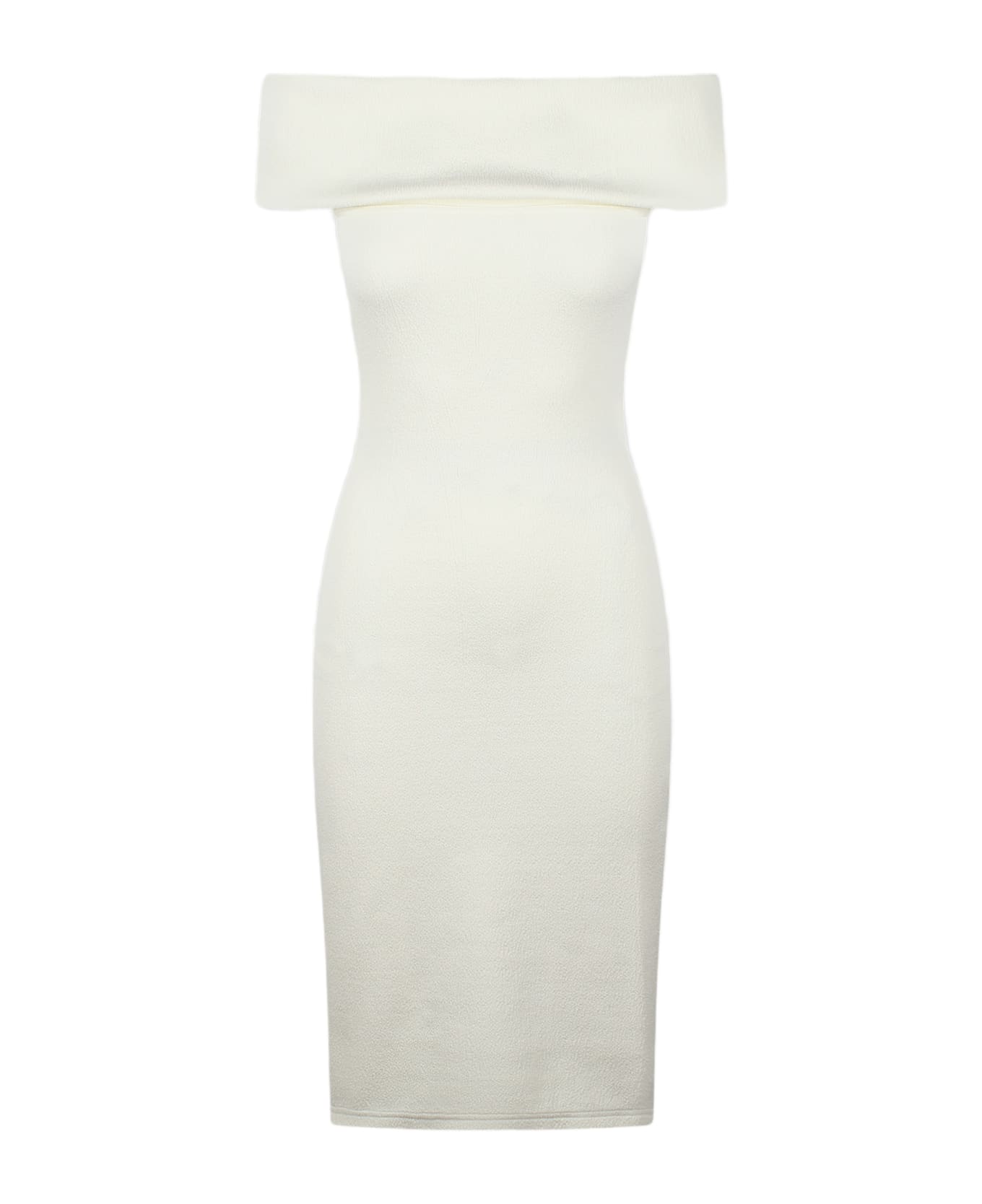 Bottega Veneta Textured Nylon Off-the- Shoulder Dress - White ワンピース＆ドレス