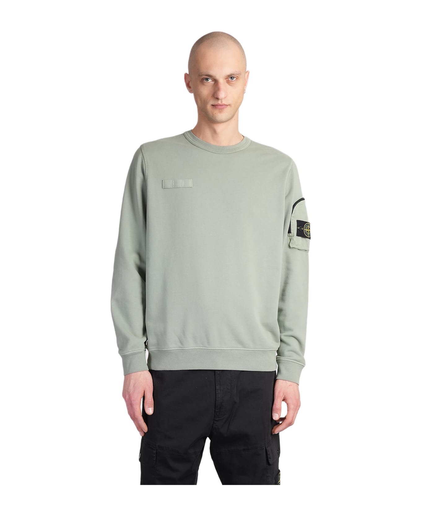 Stone Island Sweatshirt In Green Cotton - green フリース
