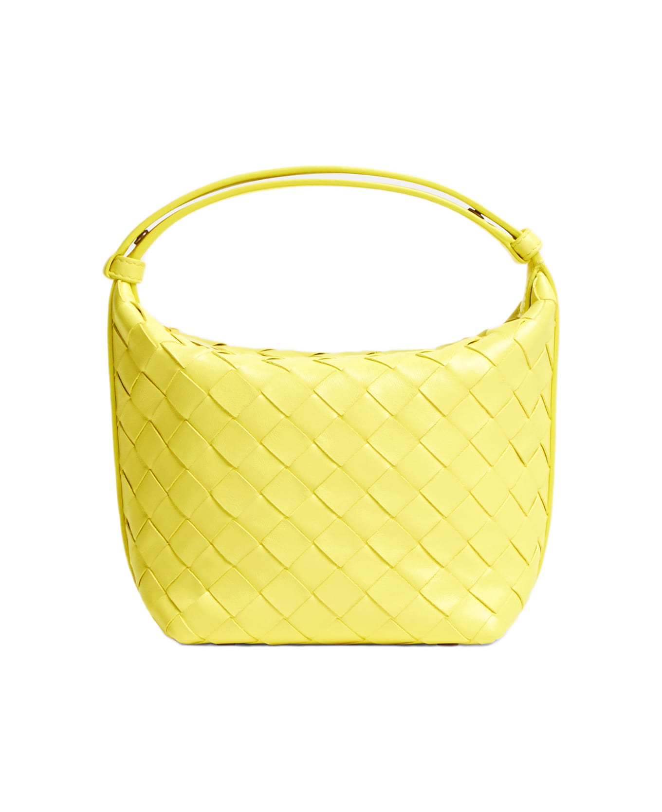 Bottega Veneta Candy Wallace Leather Handbag - Yellow
